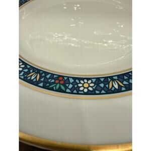 Pickard GRANDEUR Salad‎ PlatesSet of 2 Red/Yellow/Blue Tulip Cherry~Stain Glass